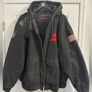 Men’s Snap-On hooded work jacket in black size XXL, EXCELLENT CONDITION